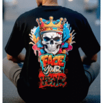 Orryxa Premium Oversized T-Shirt for Men (Black | 280 GSM | 100% Cotton) - Image 2