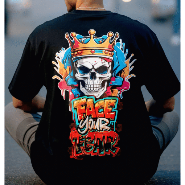 Orryxa Premium Oversized T-Shirt for Men (Black | 280 GSM | 100% Cotton) - Image 2