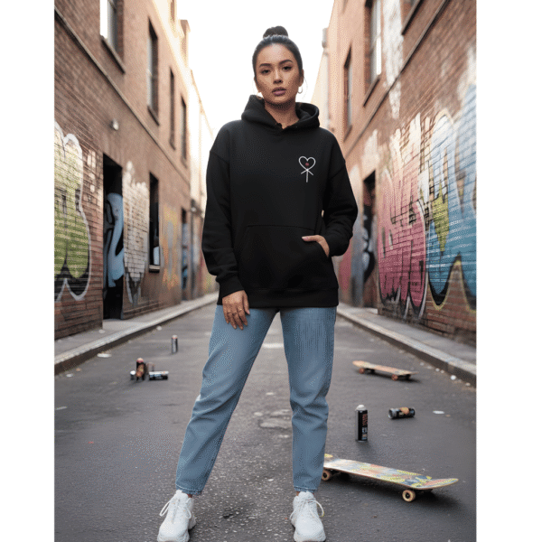 The Girls live Jesus Orryxa Premium Black Women’s Oversized Hoodie | 320 GSM Fleece Cotton | Streetwear Comfort - Image 2