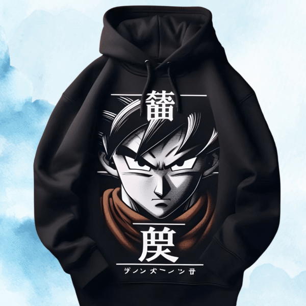 Primium Printed Black Hoodie – 320 GSM Heavyweight Fleece Streetwear by ORRYXA - Image 1