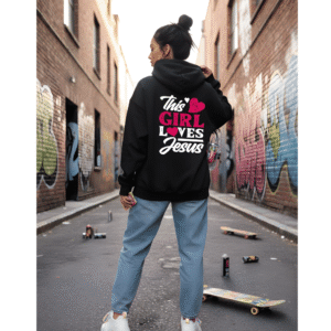 The Girls live Jesus Orryxa Premium Black Women’s Oversized Hoodie | 320 GSM Fleece Cotton | Streetwear Comfort