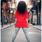 Orryxa 220 GSM Red Heavyweight Cotton Oversized Tee for Women – Fashion Meets Comfort - Image 2