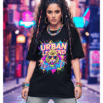 Orryxa Classic Black Cotton Oversized T-Shirt for Women – Relaxed Fit, Soft & Breathable