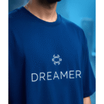 Skate or die horror printed Premium Oversized T-Shirt for Men (Navy Blue | 280 GSM | 100% Cotton) - Image 3