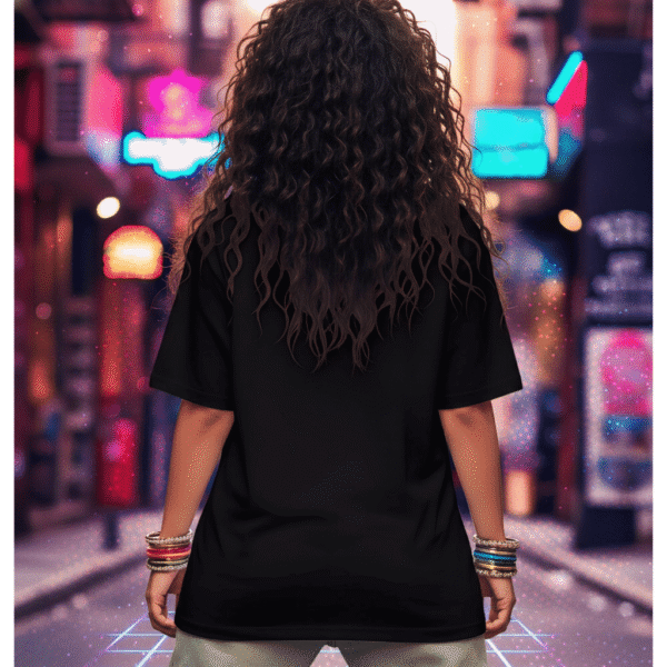 Orryxa Classic Black Cotton Oversized T-Shirt for Women – Relaxed Fit, Soft & Breathable - Image 2
