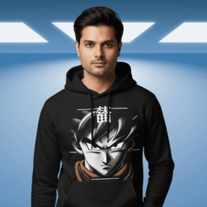 Primium Printed Black Hoodie – 320 GSM Heavyweight Fleece Streetwear by ORRYXA