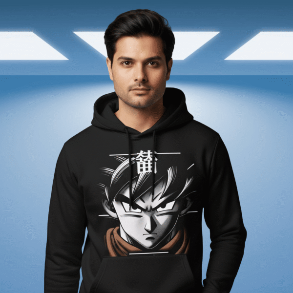 37 Primium Printed Black Hoodie – 320 GSM Heavyweight Fleece Streetwear by ORRYXA - Image 1