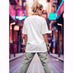 Orryxa Women’s Premium 220 GSM Oversized Cotton T-Shirt – Trendy White Streetwear Fit - Image 2