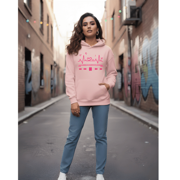 Orryxa Premium Pink Women’s Oversized Hoodie | 320 GSM Fleece Cotton | Streetwear Comfort - Image 2