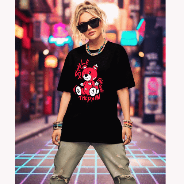 Orryxa Black Oversized T-Shirt for Women | 100% Cotton | Comfy & Stylish Everyday Wear - Image 1