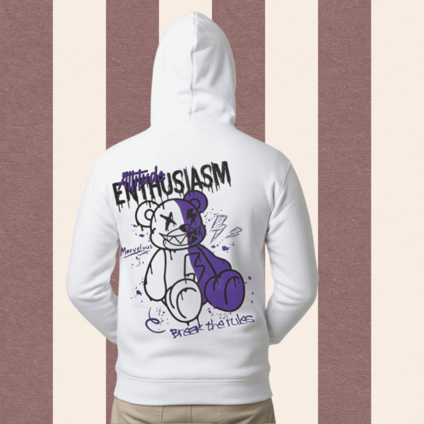 Luxury feel White Hoodie – 320 GSM unisex oversized hoodie Streetwear by ORRYXA - Image 1