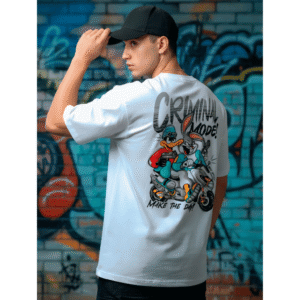 Orryxa Premium Oversized T-Shirt for Men (White | 280 GSM | 100% Cotton)