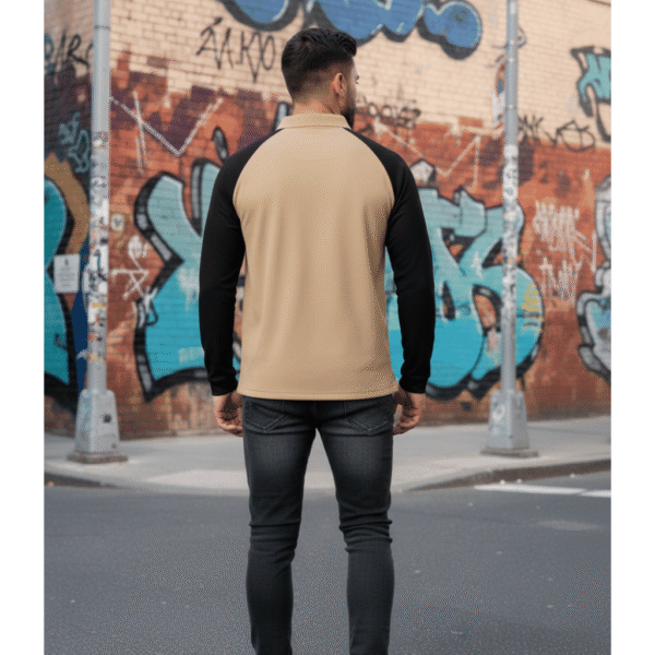 Polo Full Sleeve T-Shirt for Men – Premium Honeycomb Fabric | 220 GSM - Image 2