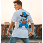 Anime printed Premium Oversized T-Shirt for Men (White | 280 GSM | 100% Cotton)