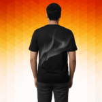 Yellow design printed ORRYXA 220 Gsm Black Premium Regular Fit T-Shirt - Image 2