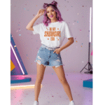 ShowGirl Era Orryxa Women's Oversized T-Shirt for Women (White | Cotton | 240 GSM)