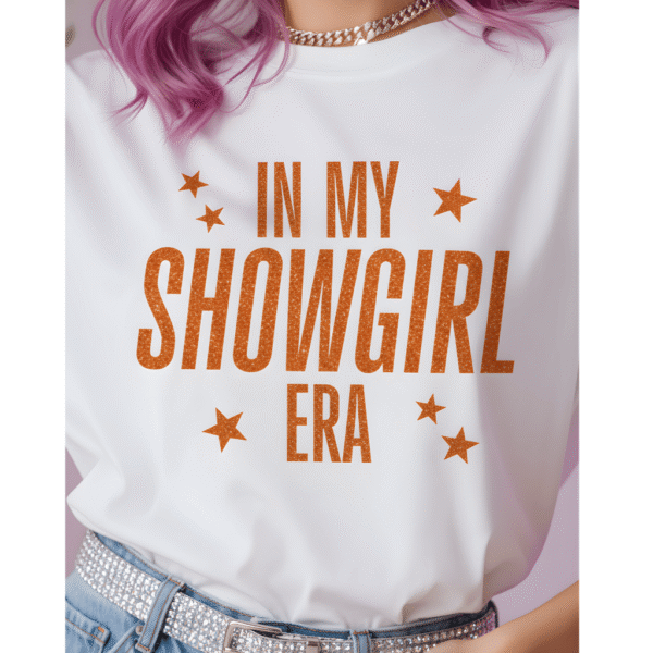 ShowGirl Era Orryxa Women's Oversized T-Shirt for Women (White | Cotton | 240 GSM) - Image 2