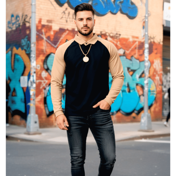 7 Polo Full Sleeve T-Shirt for Men – Premium Honeycomb Fabric | 220 GSM - Image 1