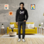 Gamer premium Black Hoodie – 320 GSM Heavyweight Fleece Streetwear by ORRYXA - Image 3