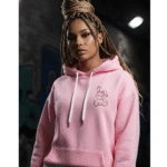 Orryxa Premium Pink Women’s Oversized Hoodie | 320 GSM Fleece Cotton | Streetwear Comfort - Image 2