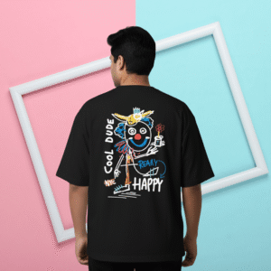 Cool Dude Premium 240 GSM Oversized Printed T-Shirt for Men