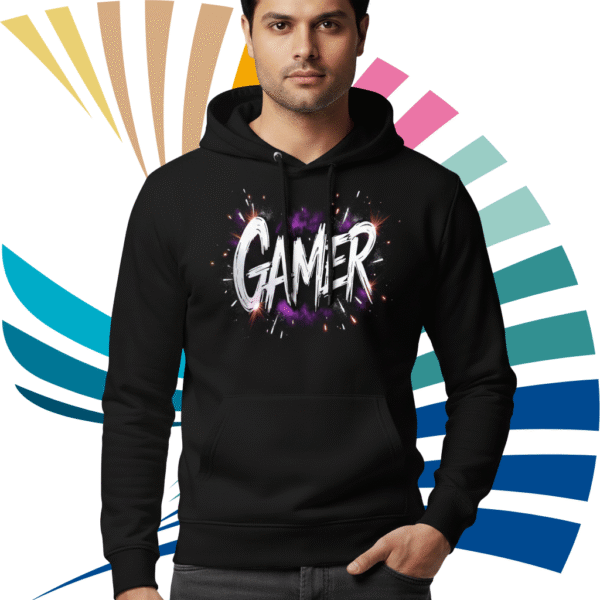 9 Behind premium Black Hoodie – 320 GSM Heavyweight Fleece Streetwear by ORRYXA - Image 1