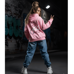 Orryxa Premium Pink Women’s Oversized Hoodie | 320 GSM Fleece Cotton | Streetwear Comfort