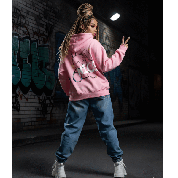 Orryxa Premium Pink Women’s Oversized Hoodie | 320 GSM Fleece Cotton | Streetwear Comfort - Image 1