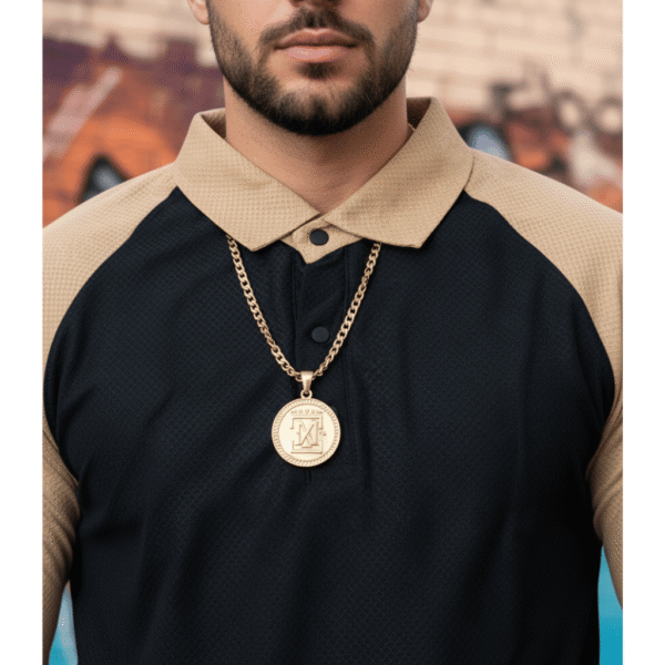 Polo Full Sleeve T-Shirt for Men – Premium Honeycomb Fabric | 220 GSM - Image 2