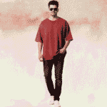 Red Acid Wash Oversized T-Shirt – 240 GSM Premium French Terry | Bio & Silicon Washed - Image 2