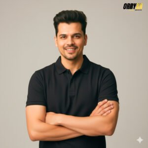 Premium Black Polo T-Shirt – 220 GSM | Classic Plain Cotton Comfort