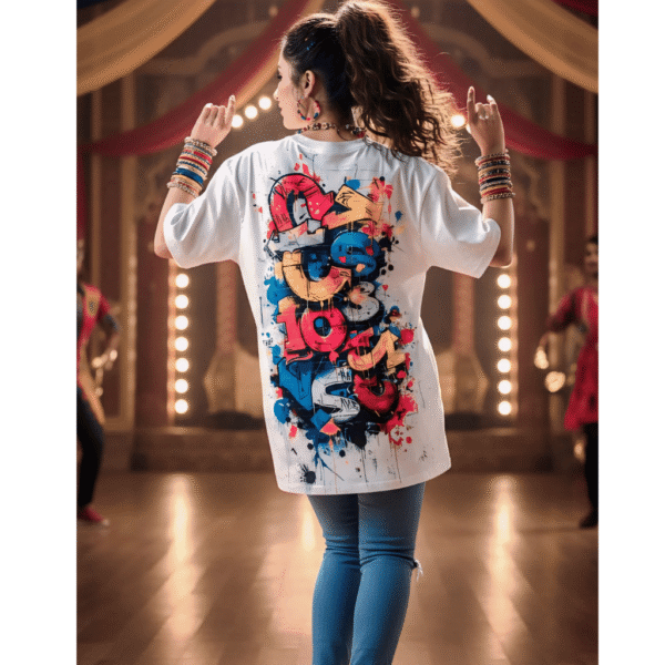 design Orryxa Classic White Cotton Oversized T-Shirt for Women – Relaxed Fit, Soft & Breathable - Image 1