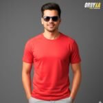 Red Sinker Cotton Compact Yarn 220 GSM Regular Fit T-Shirt | Premium Soft Feel Daily Wear Tee for Men & Women